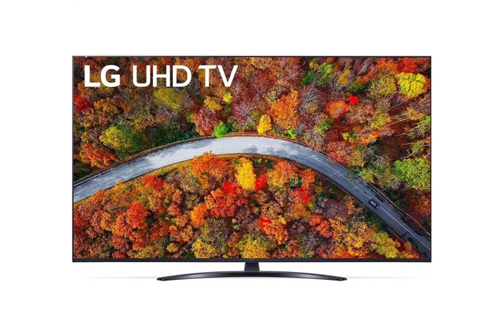 Eine Vorderansicht des LG UHD TV