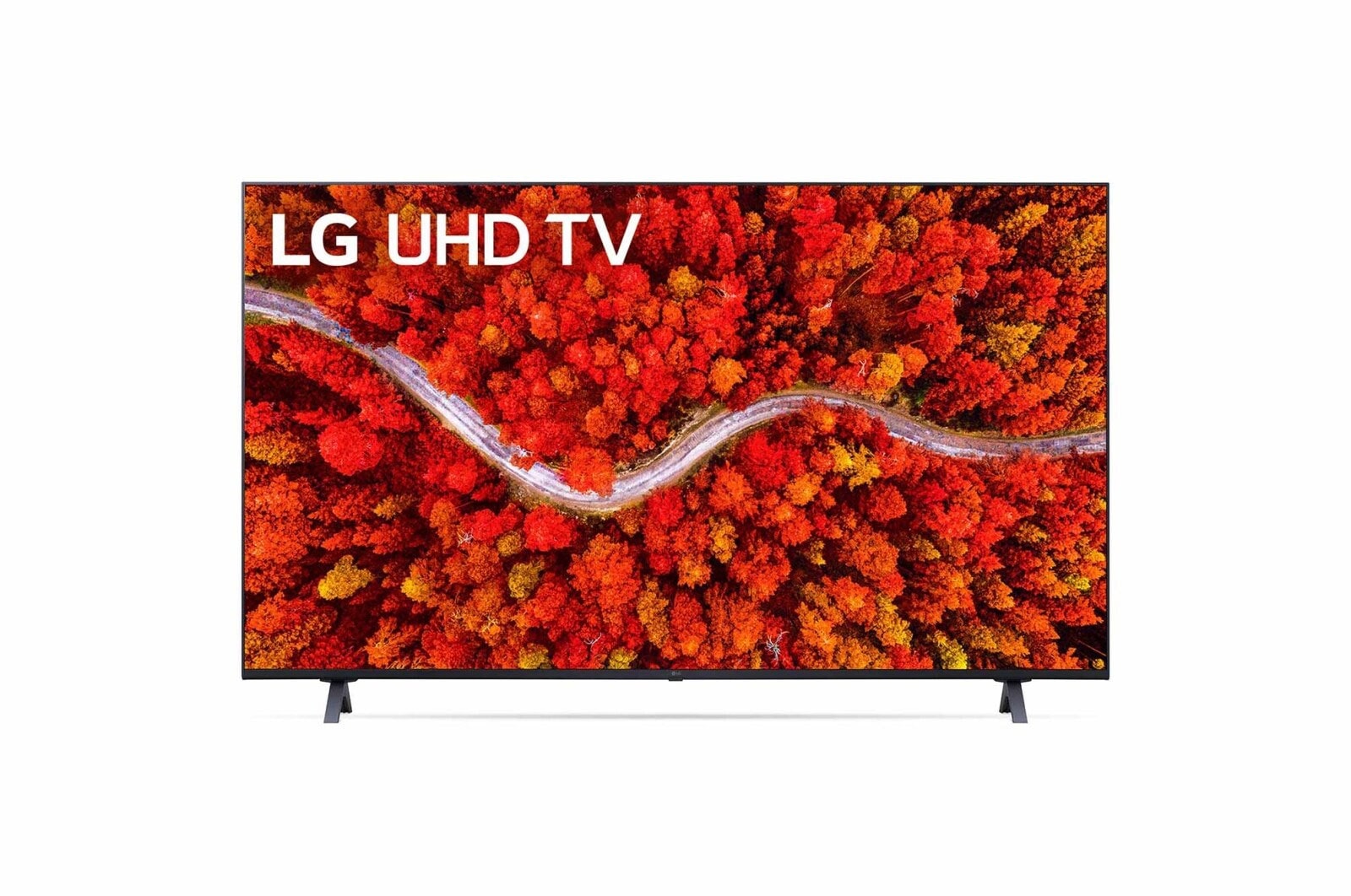 Eine Vorderansicht des LG UHD TV