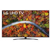 Eine Vorderansicht des LG UHD TV