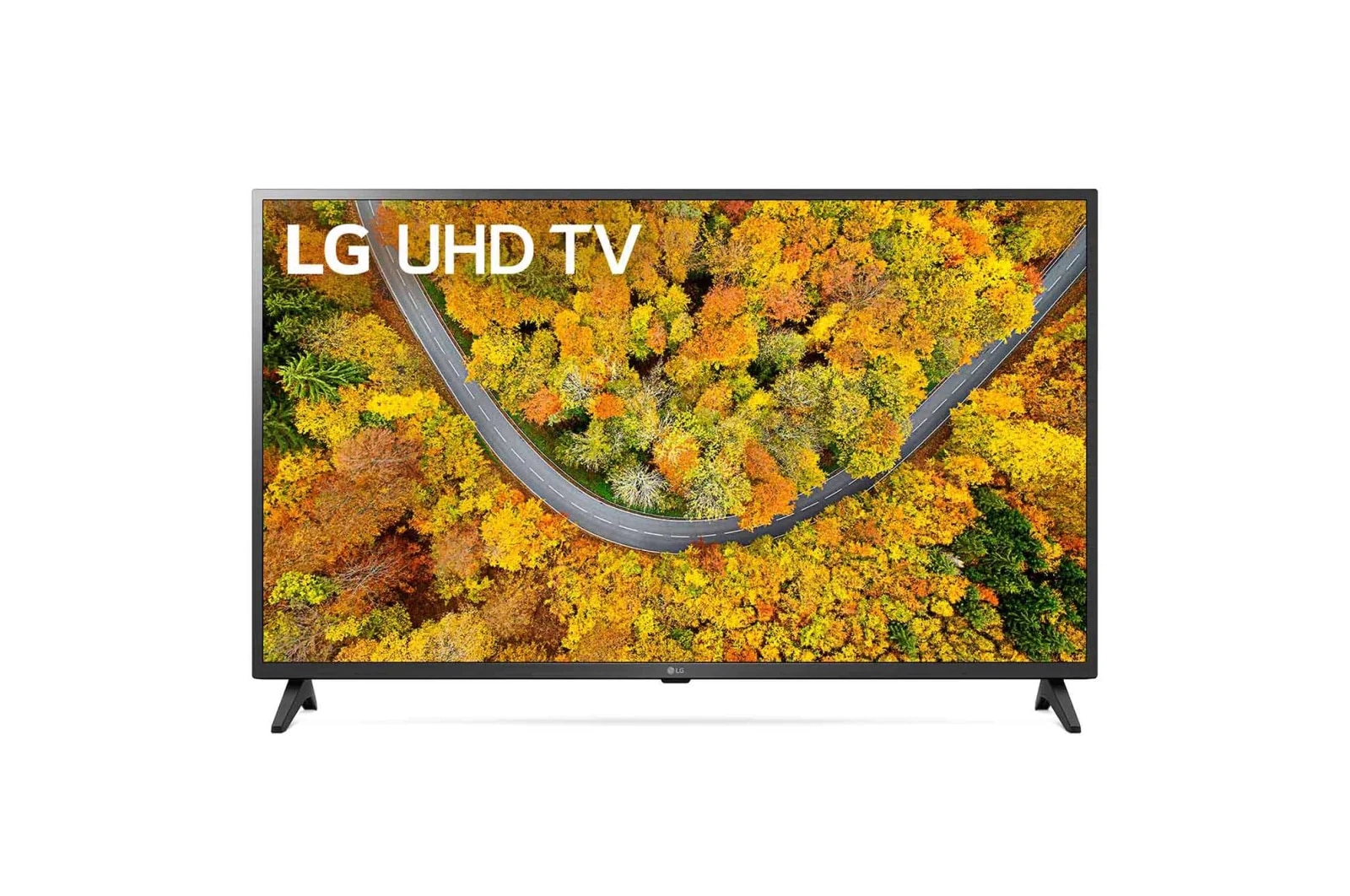 Eine Vorderansicht des LG UHD TV