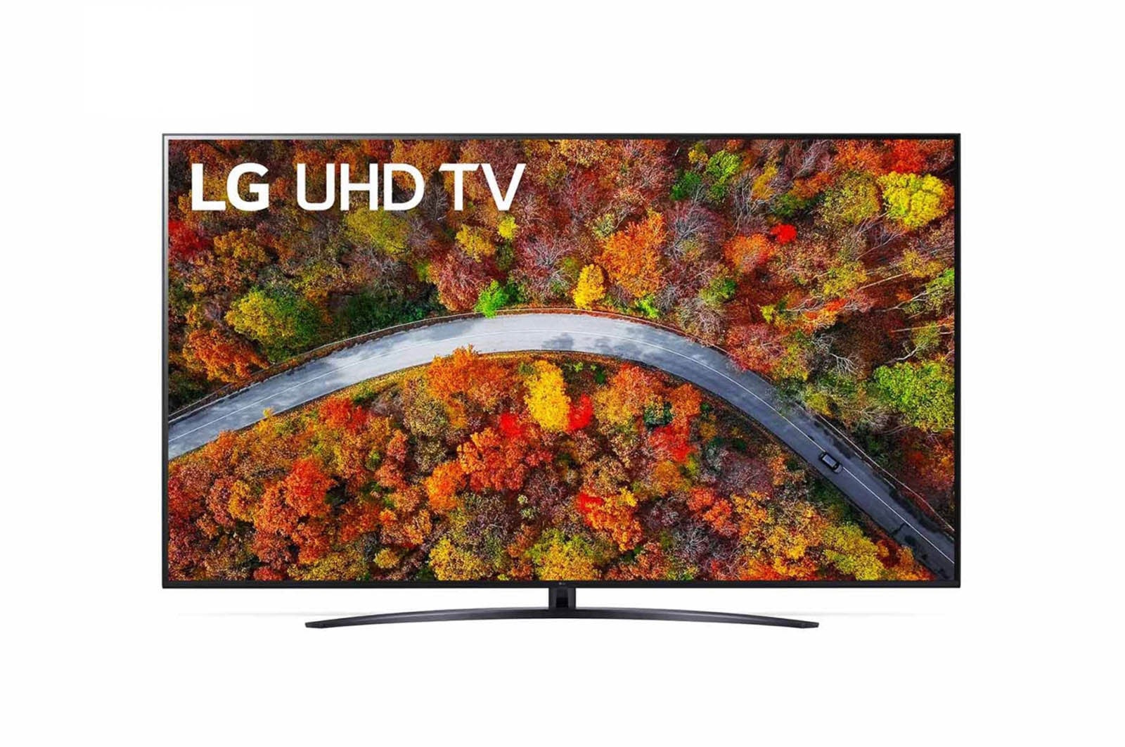 Eine Vorderansicht des LG UHD TV