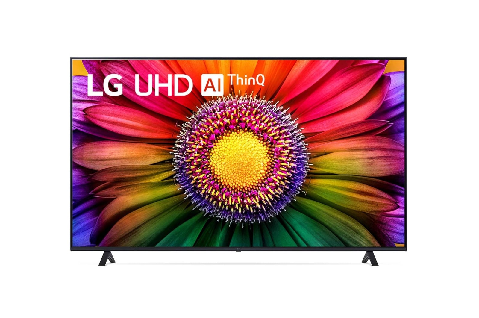 Eine Frontansicht des LG UHD TV