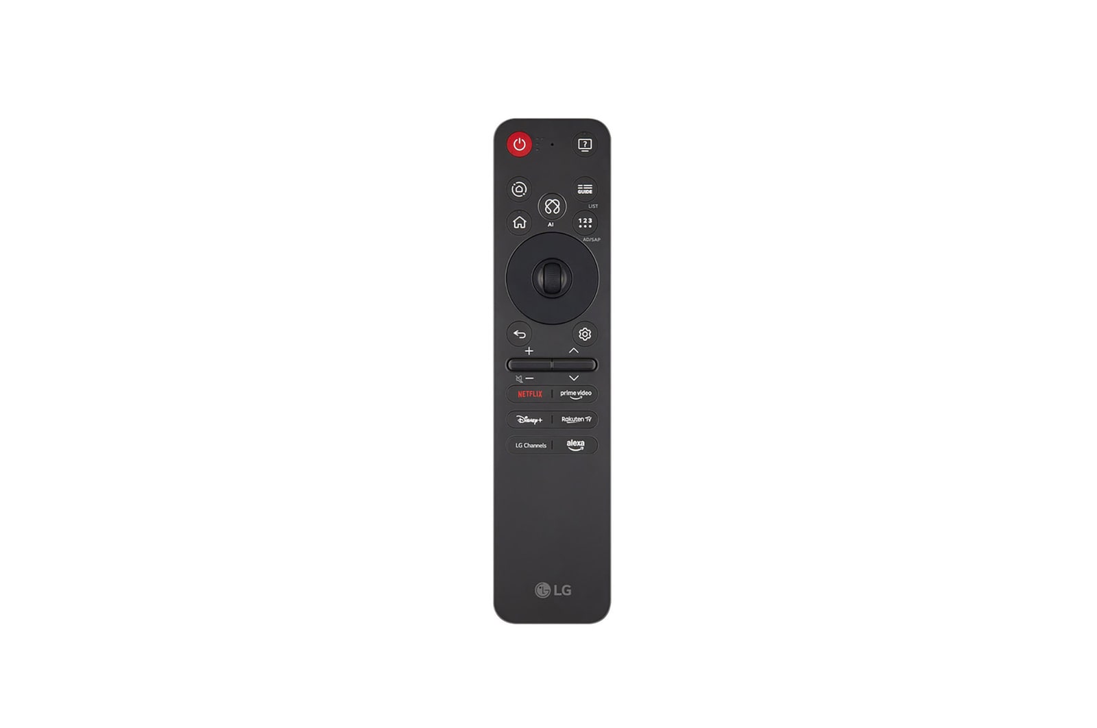 Weite Ansicht eines Wohnzimmers in einem hochwertigen Haus. Ein Mann sieht sich einen Film auf seinem an der Wand montierten LG OLED-Fernseher an. Das Design des Fernsehers fügt sich elegant in die Wand und die Inneneinrichtung ein.