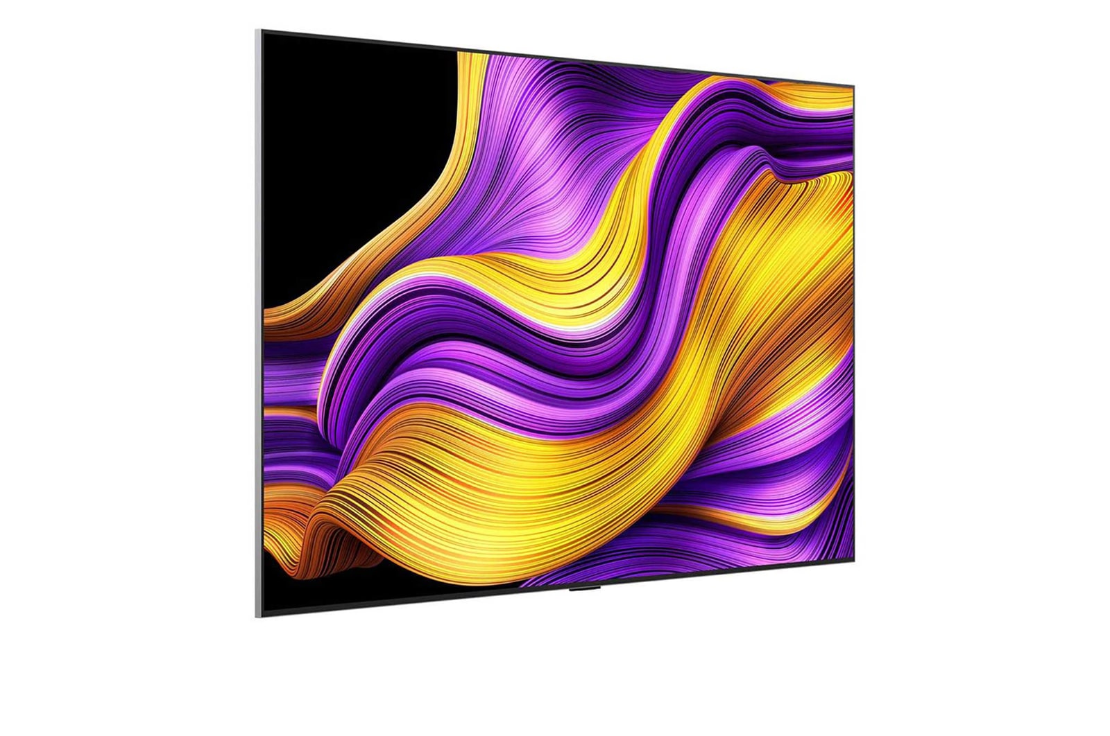 Leicht seitliche Ansicht des LG OLED evo AI G5 4K Smart TV.