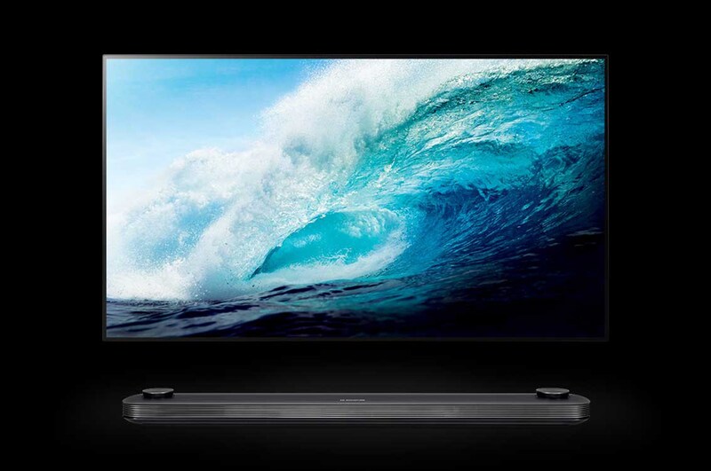 Vorderansicht von 77" LG SIGNATURE OLED TV OLED77W7V