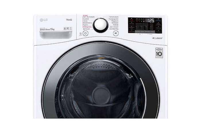 LG Waschmaschine mit 17 kg Kapazität | 1100 U/Min. | TurboWash™ | Steam | Wi-Fi -Funktion | LG F11WM17TS2, F11WM17TS2