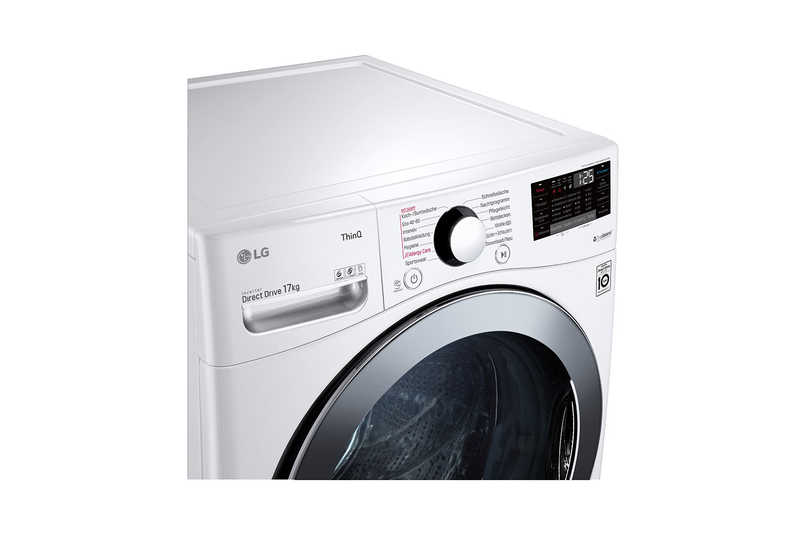 LG Waschmaschine mit 17 kg Kapazität | 1100 U/Min. | TurboWash™ | Steam | Wi-Fi -Funktion | LG F11WM17TS2, F11WM17TS2