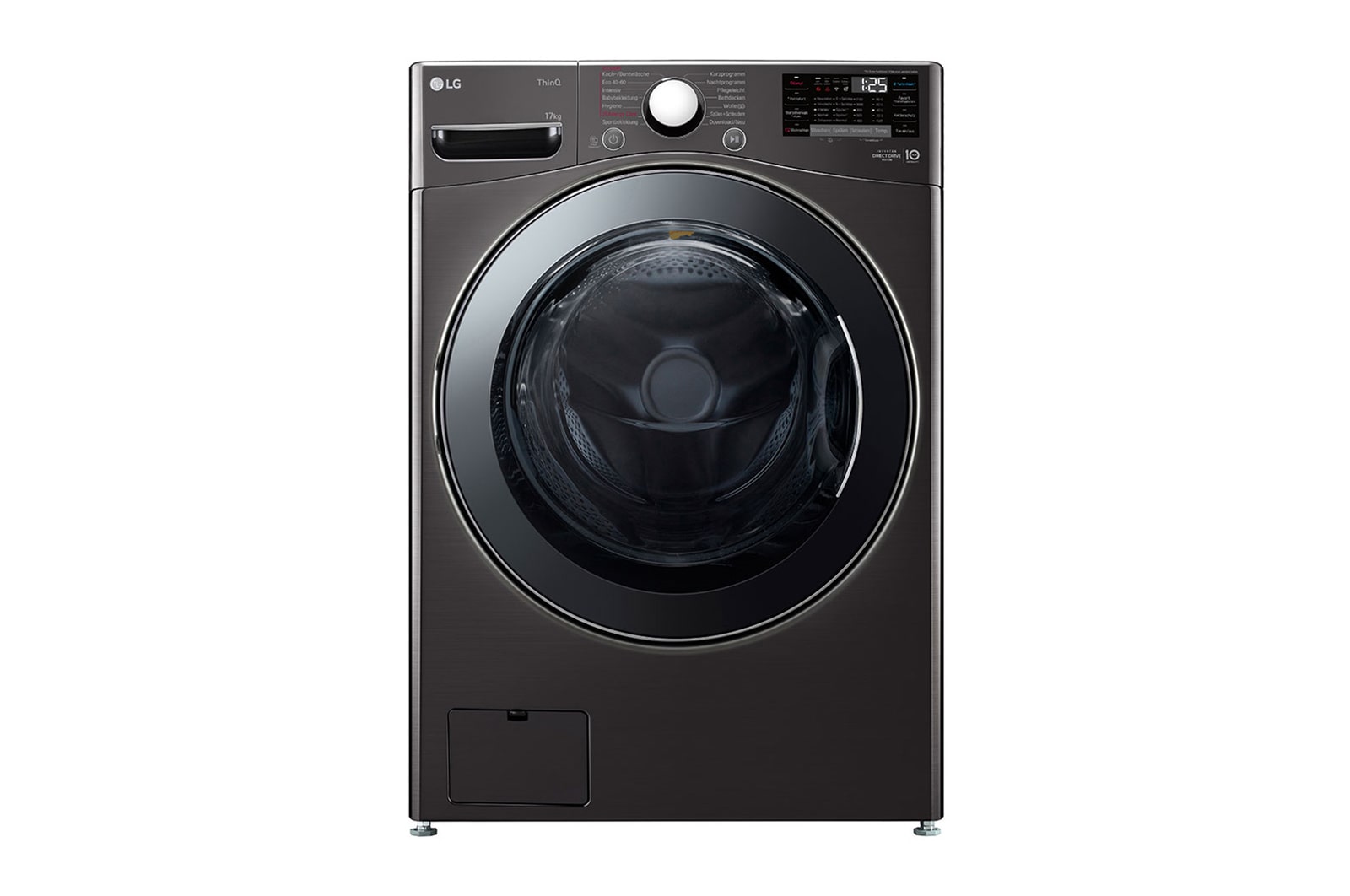 Vorderansicht von Waschmaschine Black Steel (E, 17 kg, 1.060 U./Min.) mit großer Kapazität | F11WM17TS2B F11WM17TS2B
