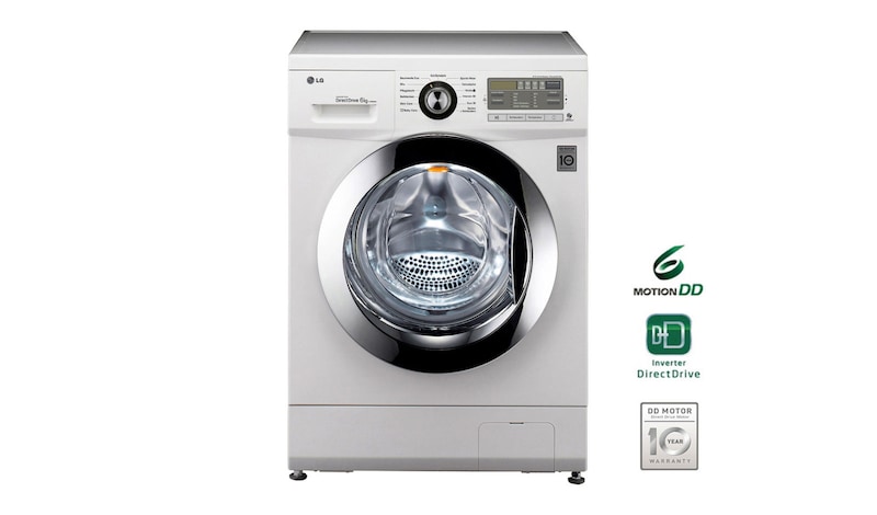 LG Waschmaschine mit bis zu 6 kg Fassungsvermögen, 6 Motion DirectDrive™ und einer Gerätetiefe von nur 44 cm., F1296NDAH