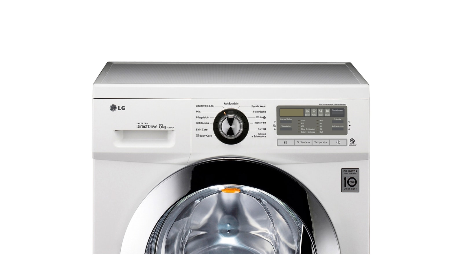 LG Waschmaschine mit bis zu 6 kg Fassungsvermögen, 6 Motion DirectDrive™ und einer Gerätetiefe von nur 44 cm., F1296NDAH
