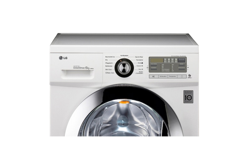 LG Waschmaschine mit bis zu 6 kg Fassungsvermögen, 6 Motion DirectDrive™ und einer Gerätetiefe von nur 44 cm., F1296NDAH
