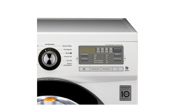 LG Waschmaschine mit bis zu 6 kg Fassungsvermögen, 6 Motion DirectDrive™ und einer Gerätetiefe von nur 44 cm., F1296NDAH