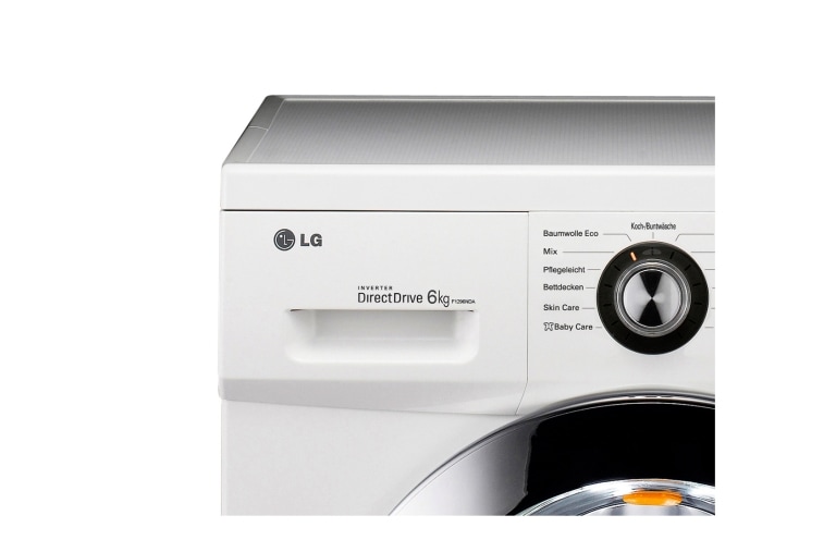 LG Waschmaschine mit bis zu 6 kg Fassungsvermögen, 6 Motion DirectDrive™ und einer Gerätetiefe von nur 44 cm., F1296NDAH