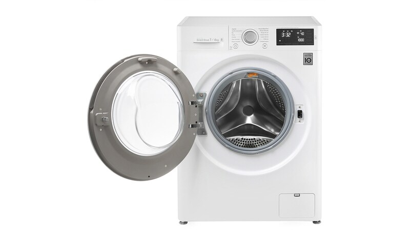 LG Waschtrockner mit 6 Motion Direct Drive™-Technologie. 7 kg Waschen / 4 kg Trocknen bei nur 45 cm Gerätetiefe., F12U2HDM1NH