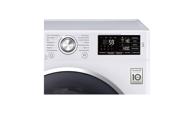 LG Waschmaschine mit TurboWash™, 7 kg Fassungsvermögen und Tag On NFC Funktion, F14U2QCN2H