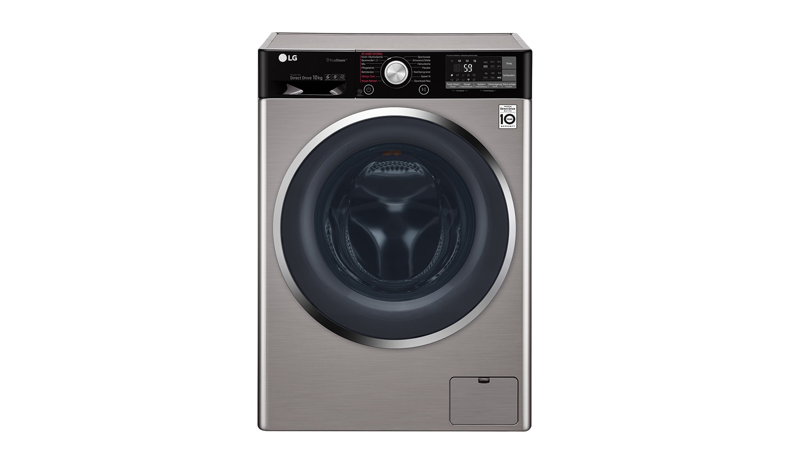Vorderansicht von Waschmaschine | 10kg | True Steam™ | Inverter DirectDrive™ F14WM10TT6