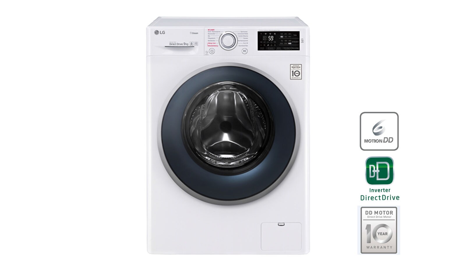 Vorderansicht von Waschmaschine | 9kg | Spa Steam | Smart Diagnosis™ F14WM9TS1
