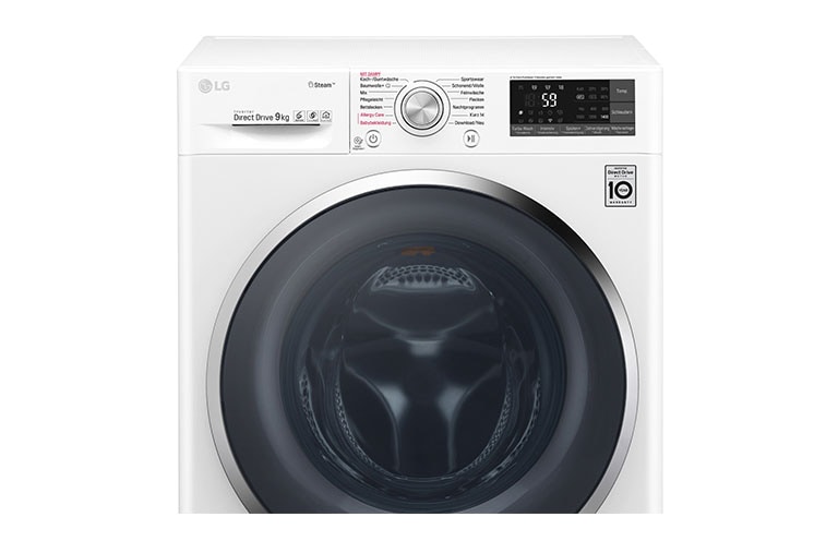LG Waschmaschine mit 9kg Fassungsvermögen, Dampfprogramm und Smart Diagnosis™, F14WM9TS2
