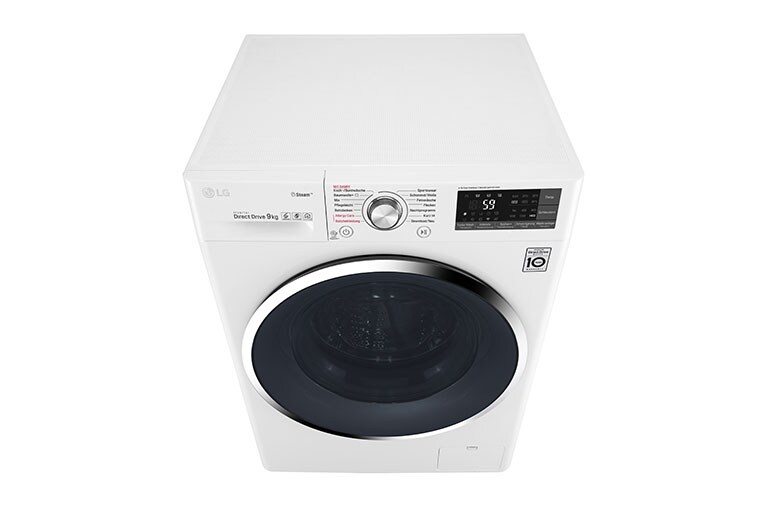 LG Waschmaschine mit 9kg Fassungsvermögen, Dampfprogramm und Smart Diagnosis™, F14WM9TS2