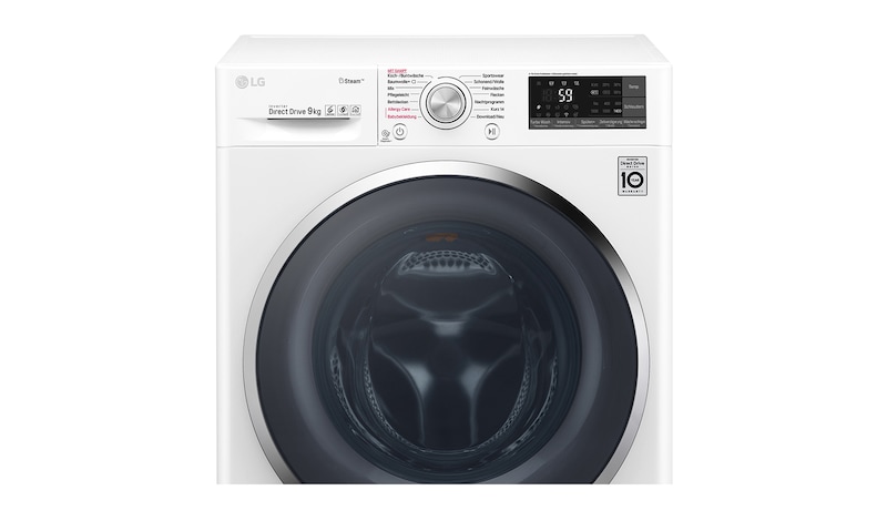 LG Waschmaschine mit 9kg Fassungsvermögen, Dampfprogramm und Smart Diagnosis™, F14WM9TS2