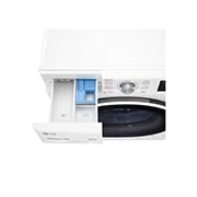 LG Waschmaschine mit 7 kg Kapazität | 1.200 U/Min. | Weiß mit weißem Bullaugenring | SLIM FIT | F2V3SLIM7, F2V3SLIM7
