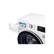 LG Waschmaschine mit 7 kg Kapazität | 1.200 U/Min. | Weiß mit weißem Bullaugenring | SLIM FIT | F2V3SLIM7, F2V3SLIM7