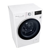 LG Waschmaschine mit 7 kg Kapazität | 1.200 U/Min. | Weiß mit weißem Bullaugenring | SLIM FIT | F2V3SLIM7, F2V3SLIM7