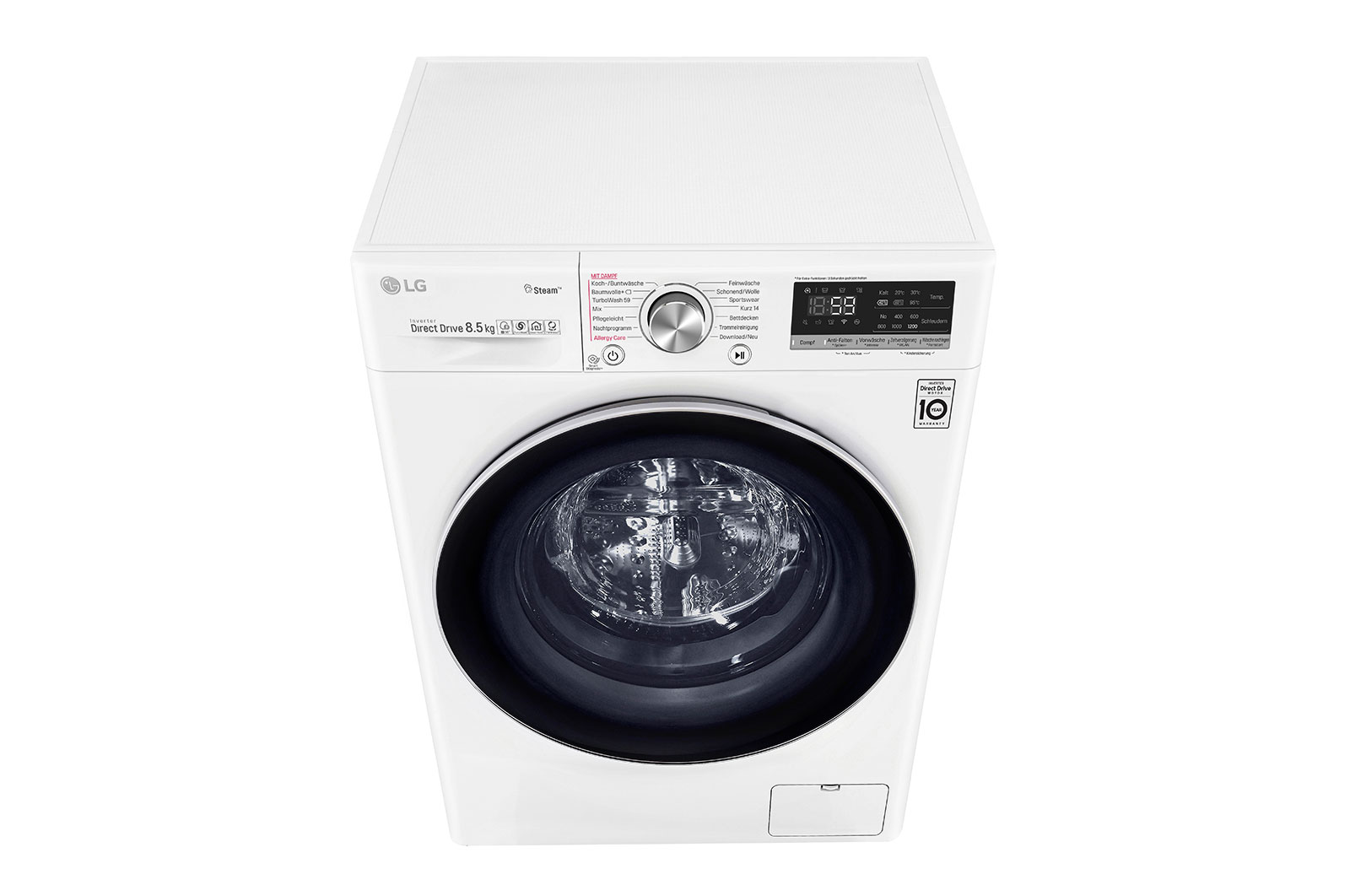 LG SLIM Waschmaschine | 8,5kg | AI DD™| Steam+™ | TurboWash™, F2V7SLIM8