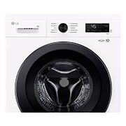 LG Waschmaschine Essence White (8 kg, 1.350 U./Min., EEK A) mit schwarzem Bullaugenring | F4WB3085, F4WB3085