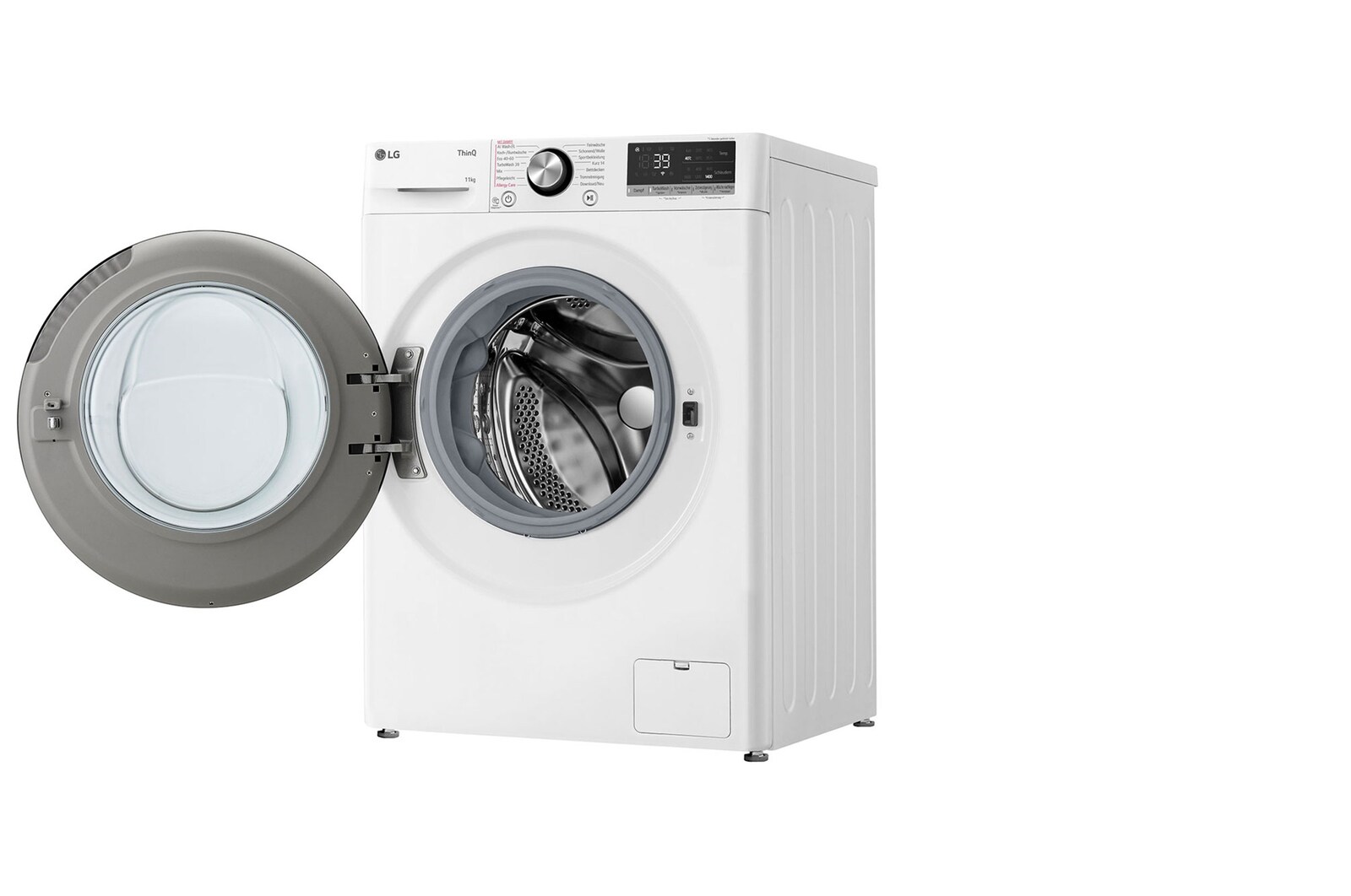 LG Waschmaschine Weiß (A-10%*, 11 kg, 1.350 U./Min.) mit AI DD® & TurboWash®360° | F4WR701Y, F4WR701Y