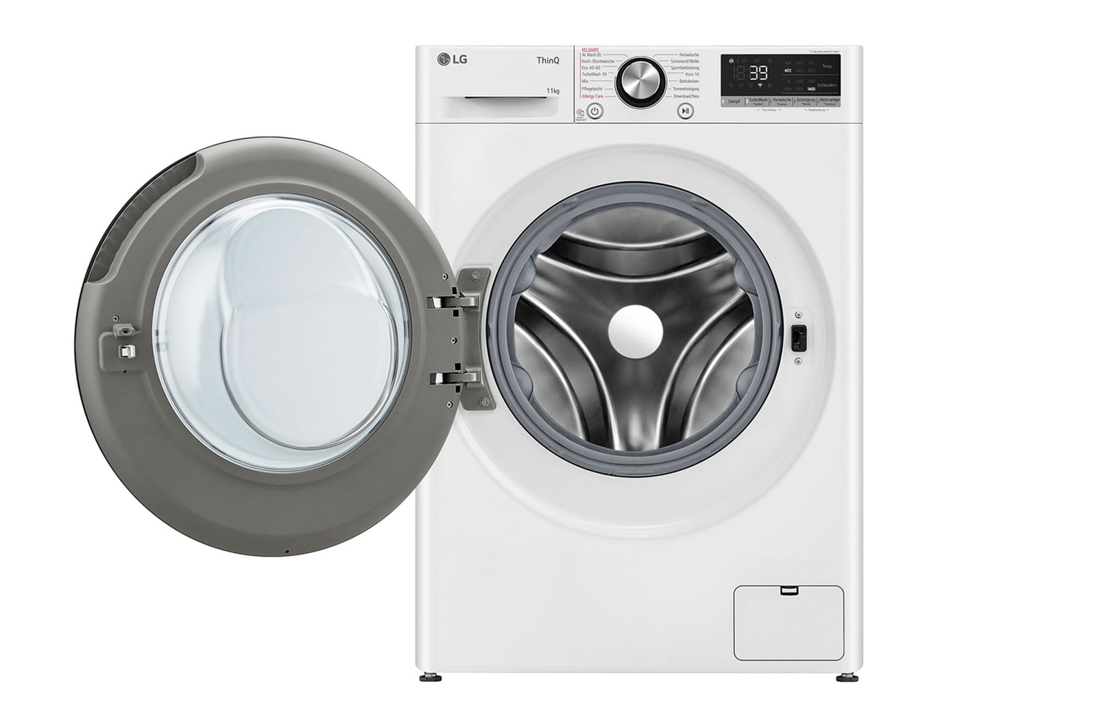 LG Waschmaschine Weiß (A-10%*, 11 kg, 1.350 U./Min.) mit AI DD® & TurboWash®360° | F4WR701Y, F4WR701Y