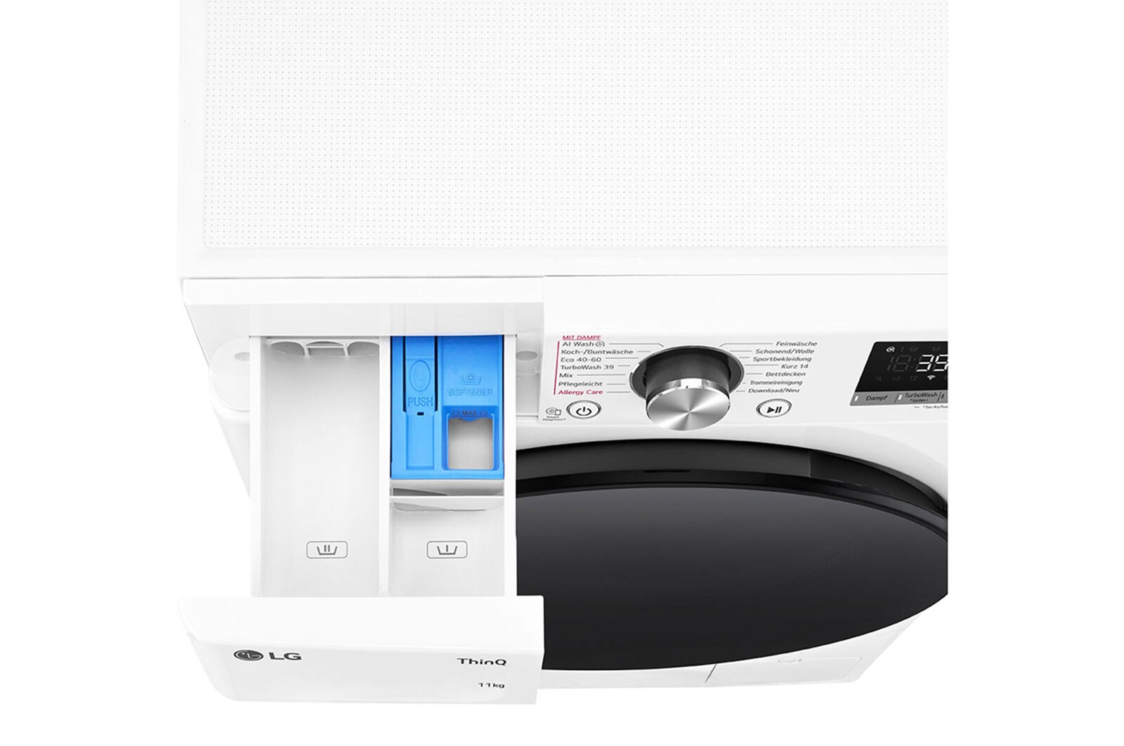 LG Waschmaschine Weiß (A-10%*, 11 kg, 1.350 U./Min.) mit AI DD® & TurboWash®360° | F4WR701Y, F4WR701Y