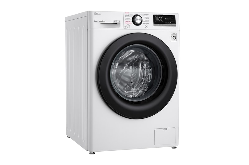 LG Waschmaschine mit AI DD™ | 8 kg | 1400 U/Min| Steam | 6 Motion™| Neue Wohlfühl-Trommel | LG F4WV308SB, F4WV308SB