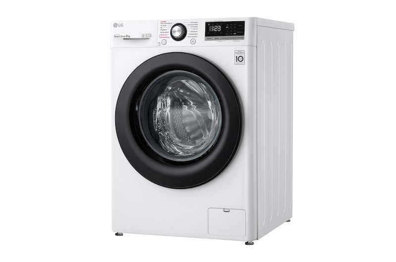 LG Waschmaschine mit AI DD™ | 8 kg | 1400 U/Min| Steam | 6 Motion™| Neue Wohlfühl-Trommel | LG F4WV308SB, F4WV308SB