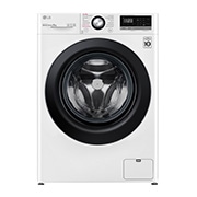 Vorderansicht von Waschmaschine mit AI DD™ | 8 kg | 1400 U/Min| Steam | 6 Motion™| Neue Wohlfühl-Trommel | LG F4WV308SB F4WV308SB