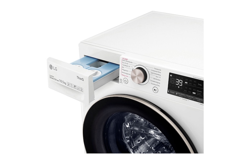 LG Waschmaschine | 10.5 kg | AI Direct Drive™ | TurboWash 360 | Automatische Waschmitteldosierung | LG F4WV710ATR, F4WV710ATR