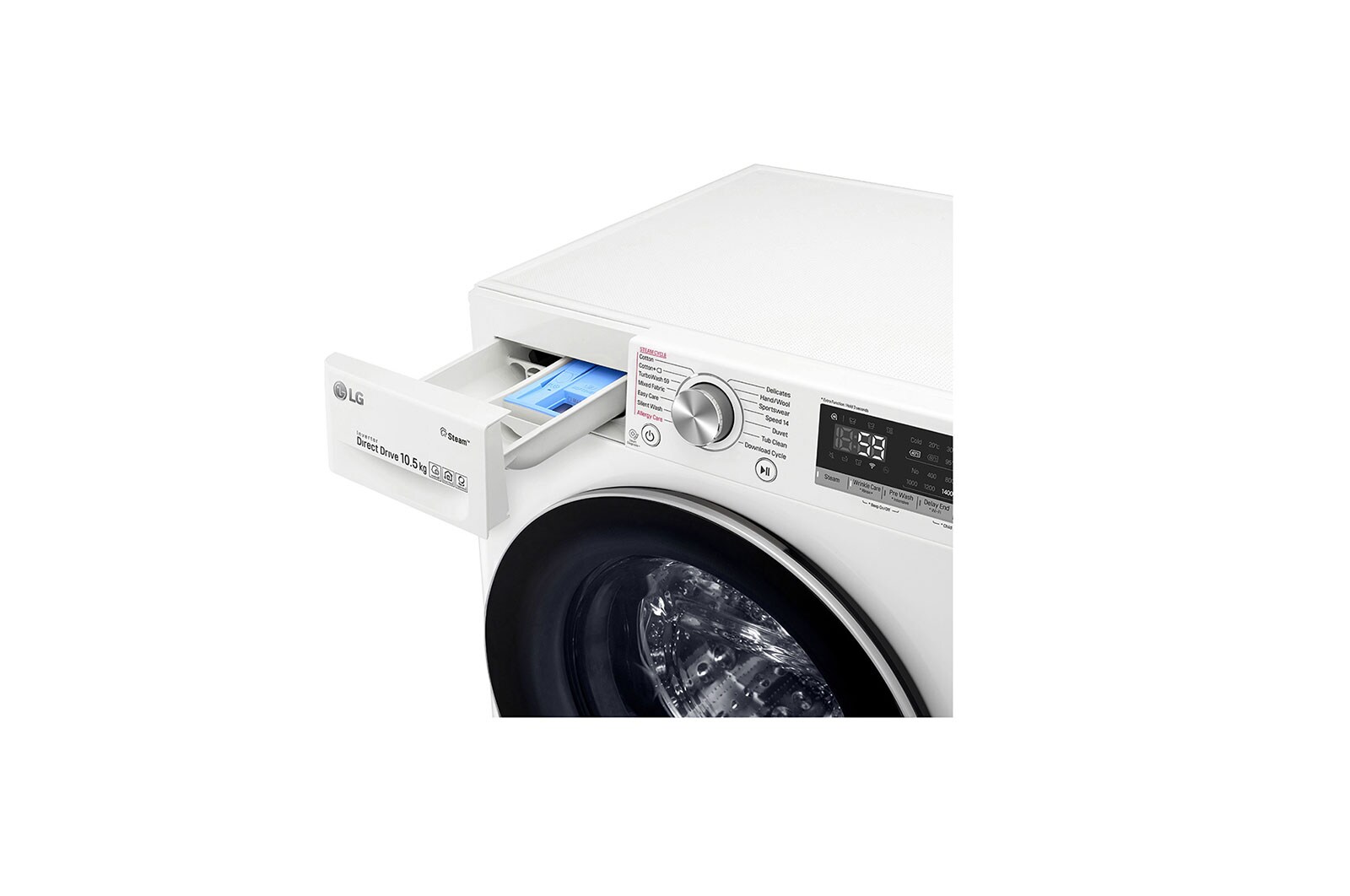 LG Waschmaschine | 10,5 kg | AI DD™ | Steam+™ | TurboWash™ | Aqualock | Neue Wohlfühl-Trommel, F4WV710P1