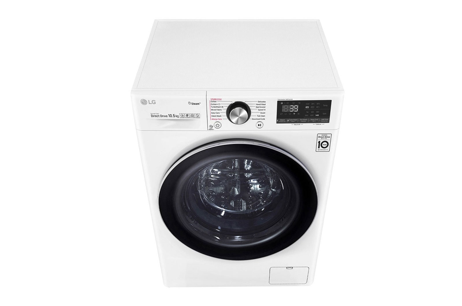 LG Waschmaschine | 10,5 kg| AI DD™ | Steam+™ | TurboWash™360° | Aqualock | Neue Wohlfühl-Trommel, F4WV910P2