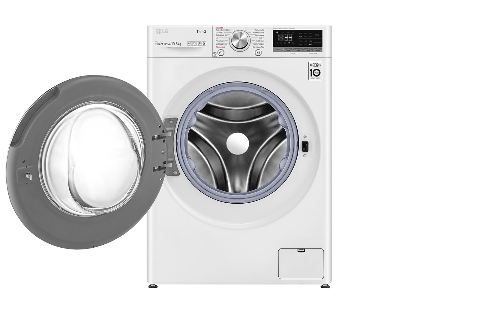 LG Waschmaschine | 10,5kg | AI DD™ | Steam | TurboWash™ 360°, F6W105A