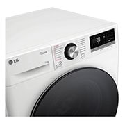 LG Waschmaschine | 11 kg Kapazität | 1560 U./Min. | Weiß | Bullaugenring: schwarz | F6WR701Y, F6WR701Y