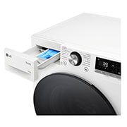 LG Waschmaschine | 11 kg Kapazität | 1560 U./Min. | Weiß | Bullaugenring: schwarz | F6WR701Y, F6WR701Y