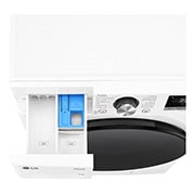 LG Waschmaschine | 11 kg Kapazität | 1560 U./Min. | Weiß | Bullaugenring: schwarz | F6WR701Y, F6WR701Y