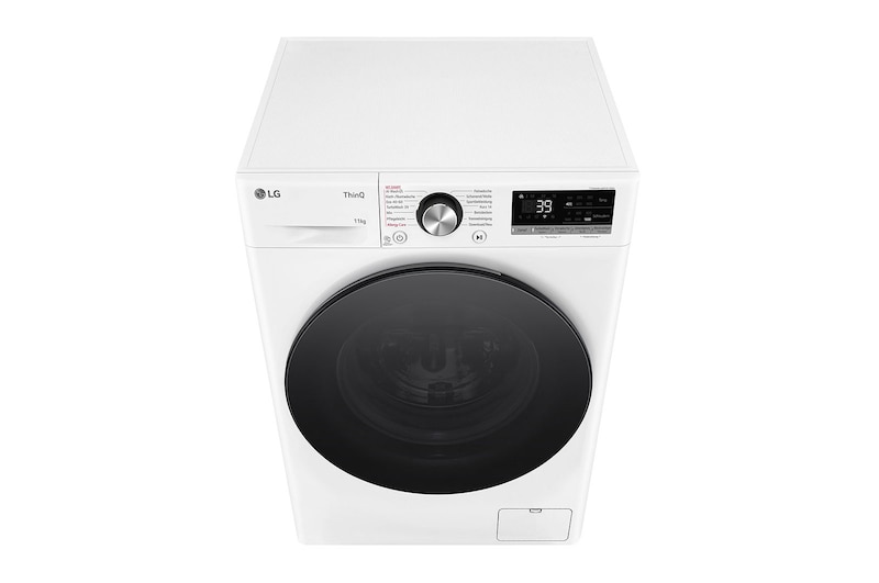 LG Waschmaschine | 11 kg Kapazität | 1560 U./Min. | Weiß | Bullaugenring: schwarz | F6WR701Y, F6WR701Y