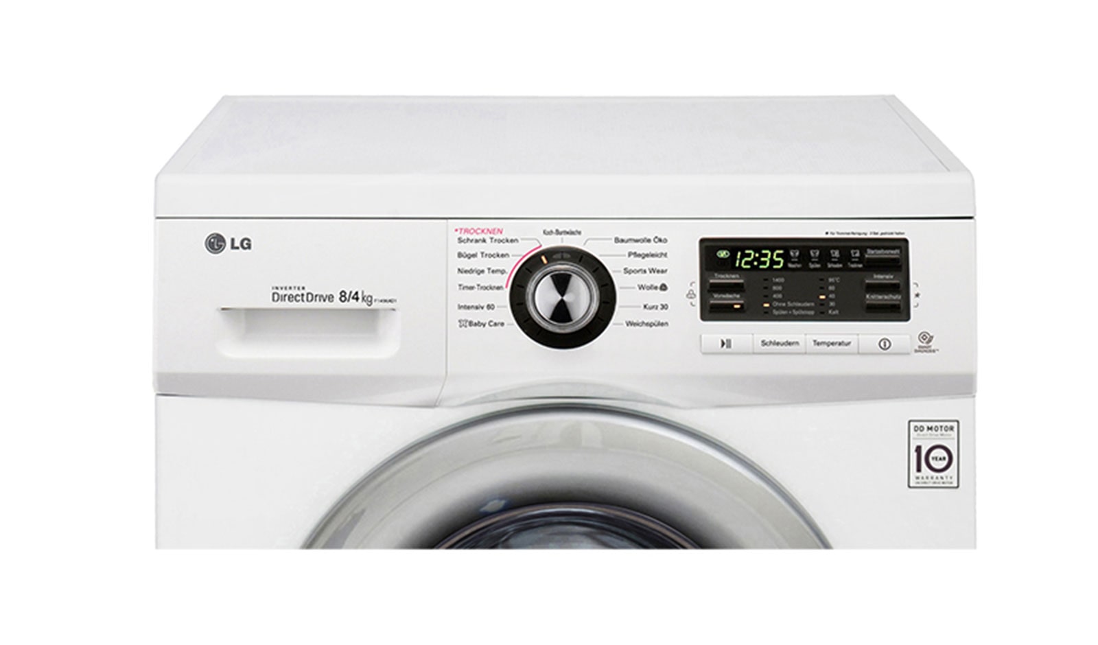 LG Waschtrockner mit 6 Motion DirectDrive™-Technologie. 8 kg Waschen / 4 kg Trocknen., F1496AD1