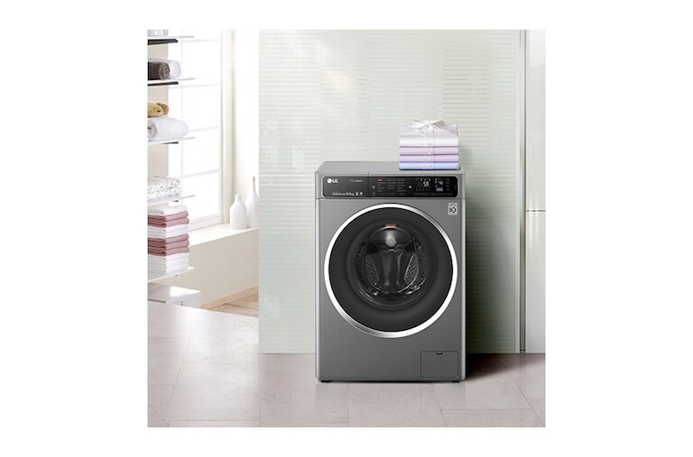 LG Waschtrockner mit ECO Hybrid System, NFC und 6 Motion DirectDrive™. 10,5 Kg Waschen / 7 kg Trocknen., F14U1JBH6NH