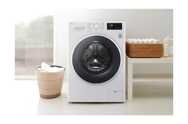 LG Waschmaschine mit 6 Motion Direct Drive™, 9 kg Fassungsvermögen und TurboWash™, F14U2VDN1H