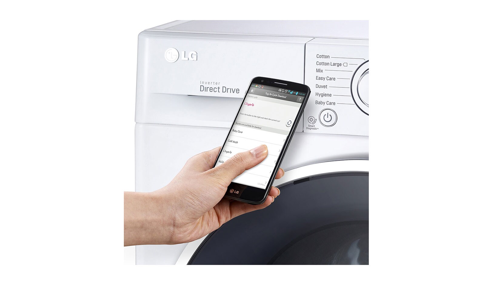 LG Waschmaschine mit 6 Motion Direct Drive™, 9 kg Fassungsvermögen und TurboWash™, F14U2VDN1H