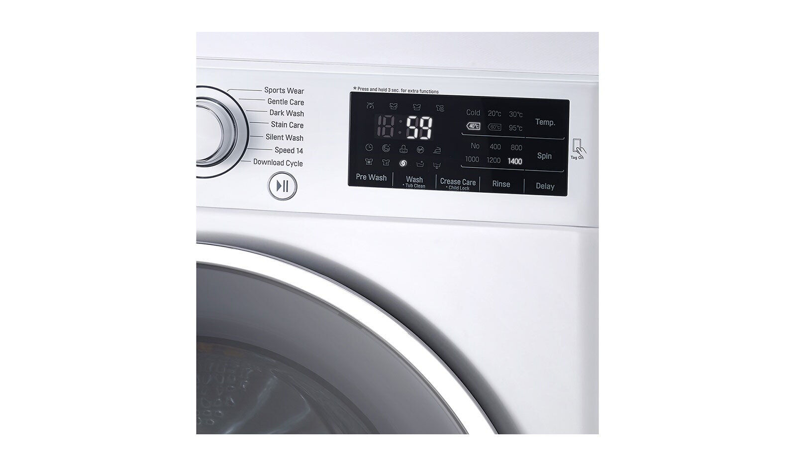 LG Waschmaschine mit 6 Motion Direct Drive™, 9 kg Fassungsvermögen und TurboWash™, F14U2VDN1H
