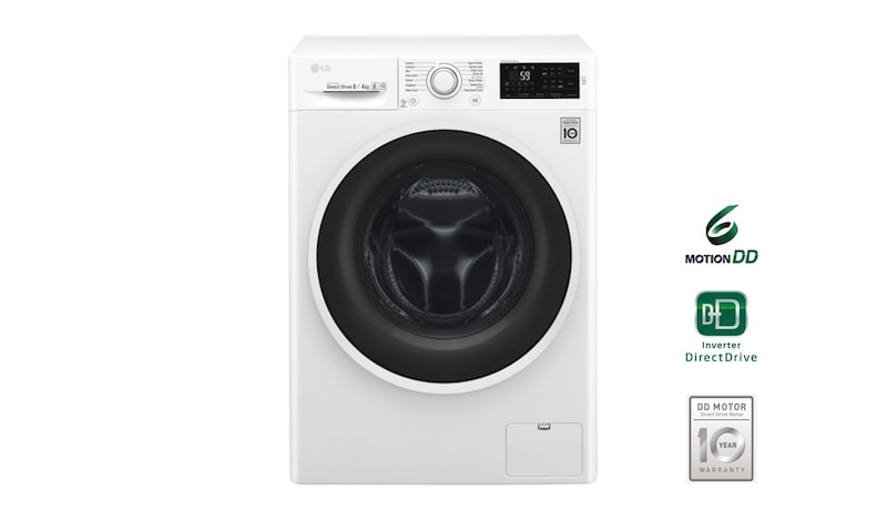 LG Waschtrockner | 8kg waschen / 4kg trocknen | 6 Motion Direct Drive™, F14WD84EN0