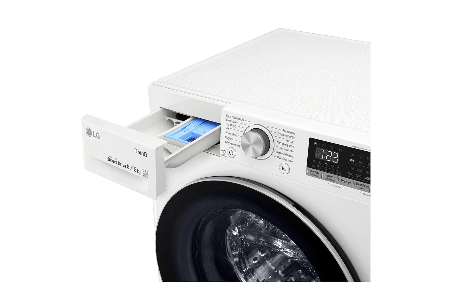 LG Waschtrockner mit AI DD™ | 8 KG Waschen | 6 KG Trocknen | 1400 U/Min | Steam | TurboWash™ , F14WD86TN1B